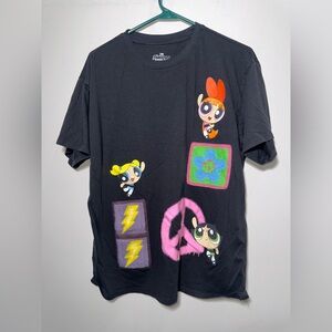 EUC POWER PUFF GIRLS Dual-Sided Vivid‎ Bright Graphic tee - XL